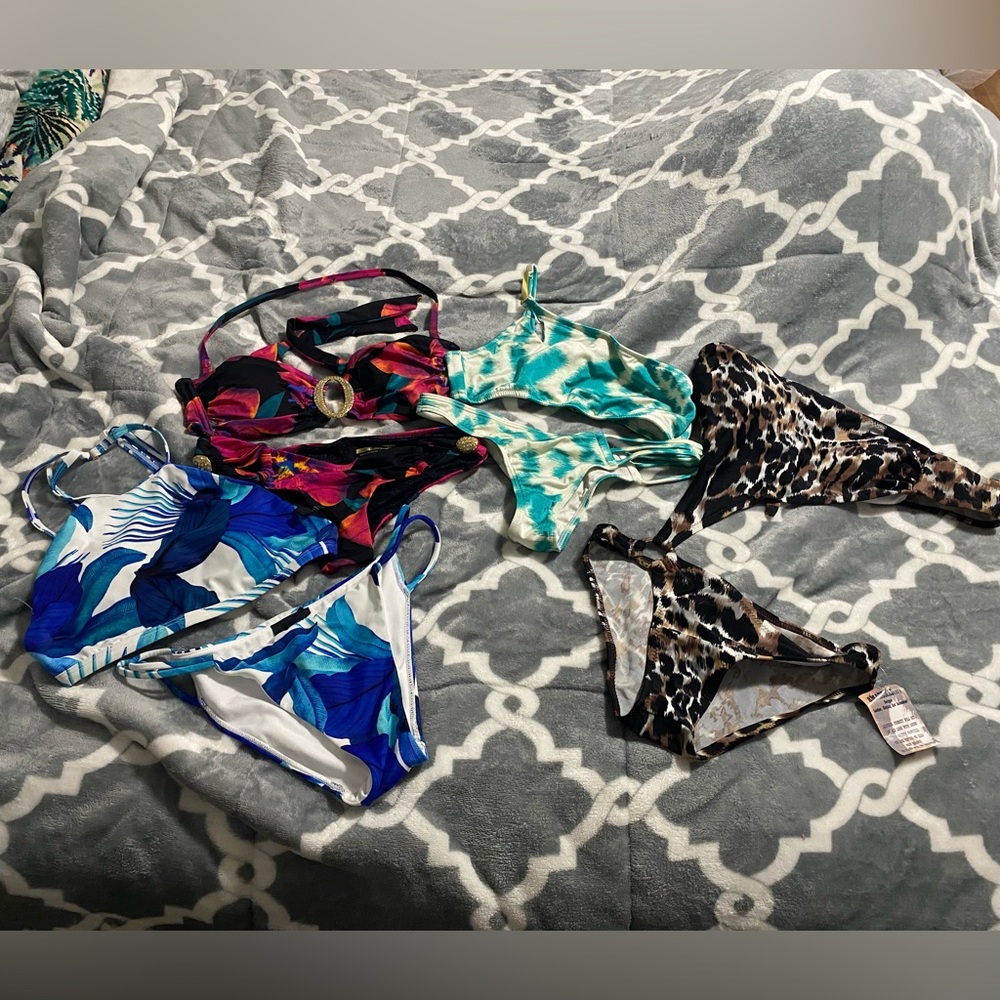 4 bikini bundle swim Victoria secret SZ XS Kendall Kyrie set one piece